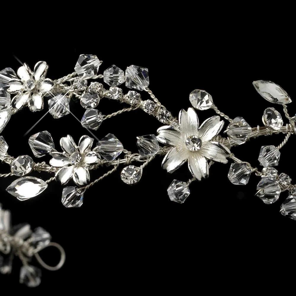 Swarovski Crystal Floral Wedding Headpiece