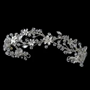 Swarovski Crystal Floral Wedding Headpiece