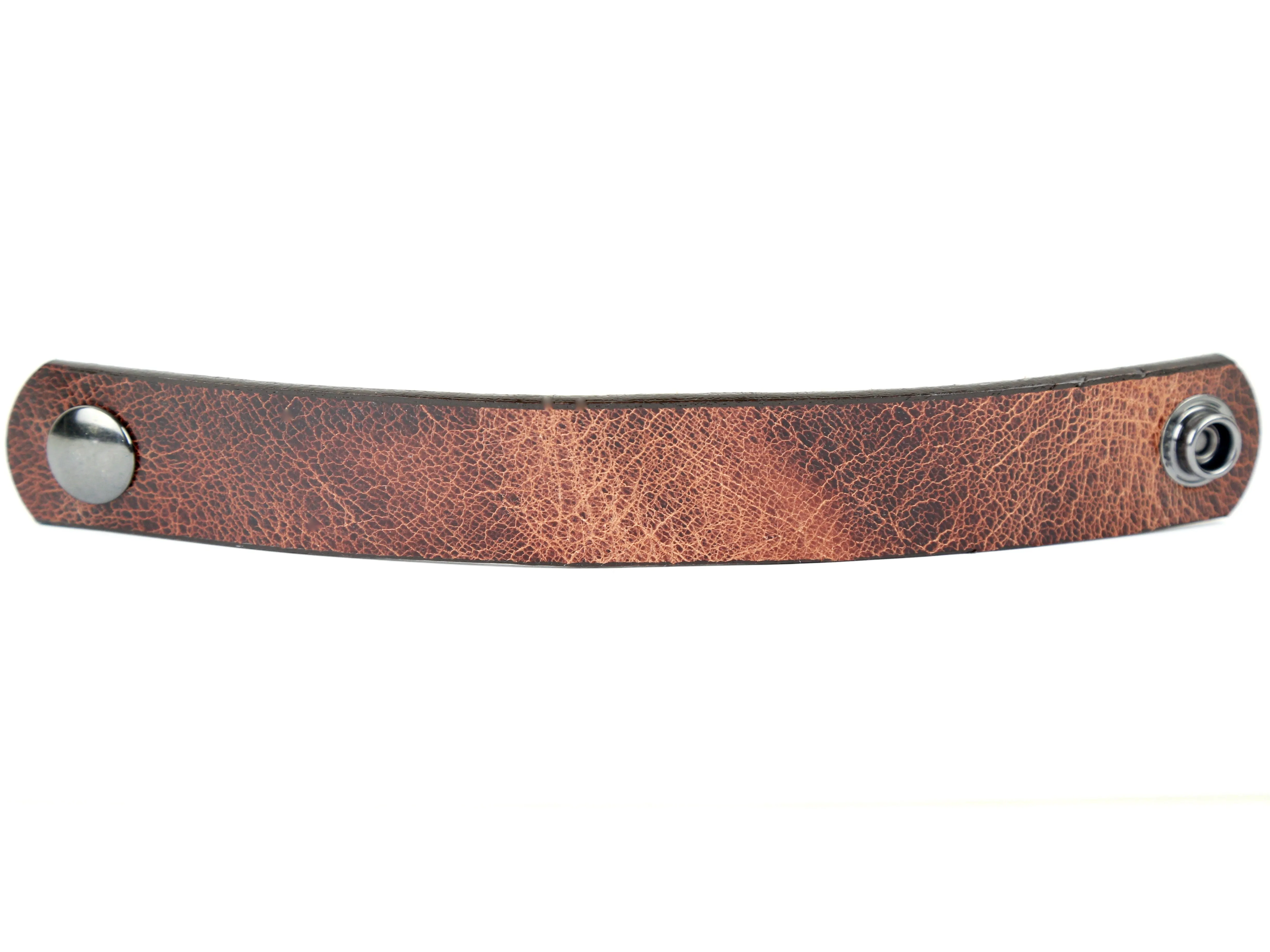 Textured Light Brown Leather Wristband