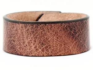 Textured Light Brown Leather Wristband