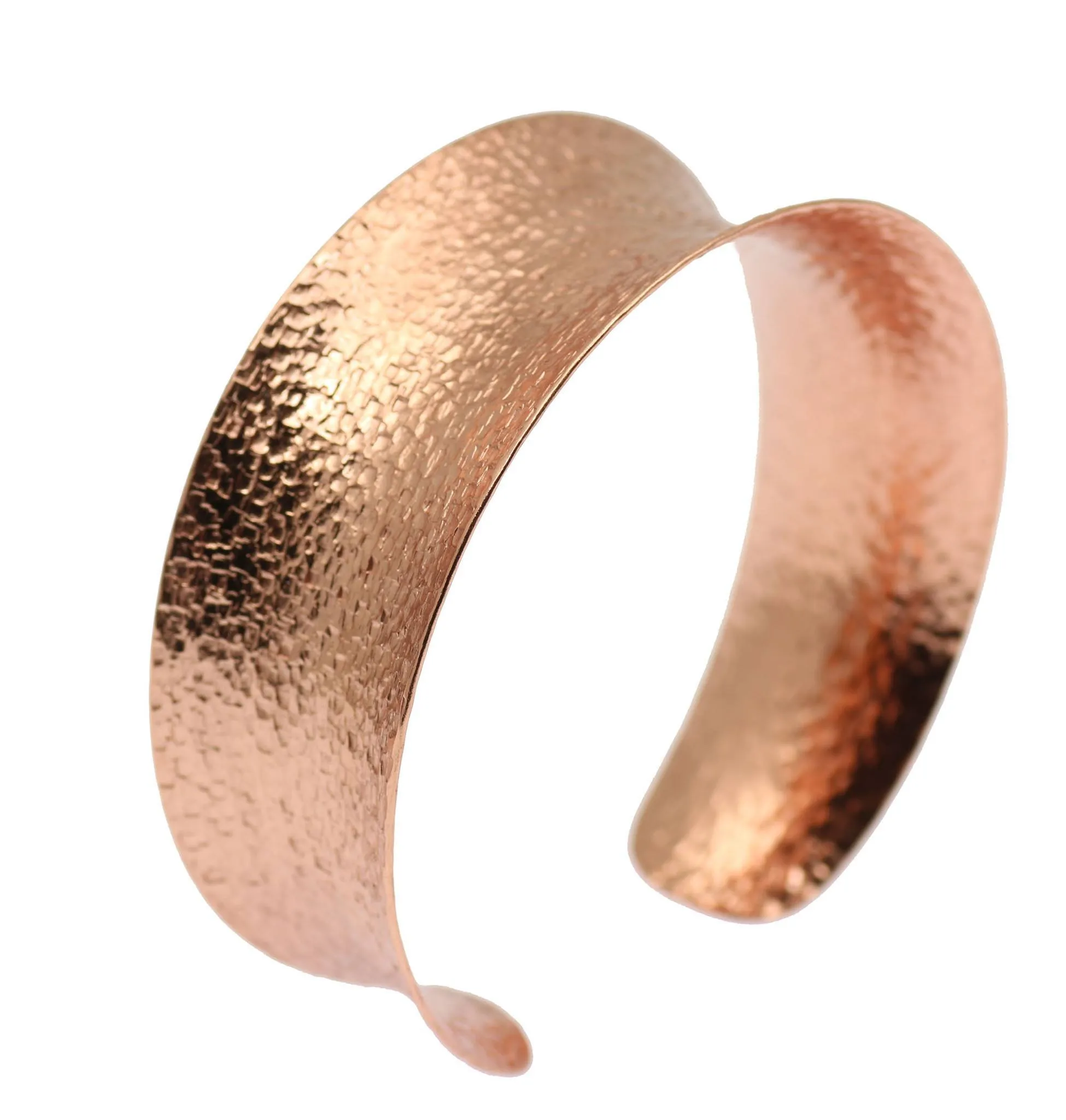 Texturized Copper Bangle Bracelet