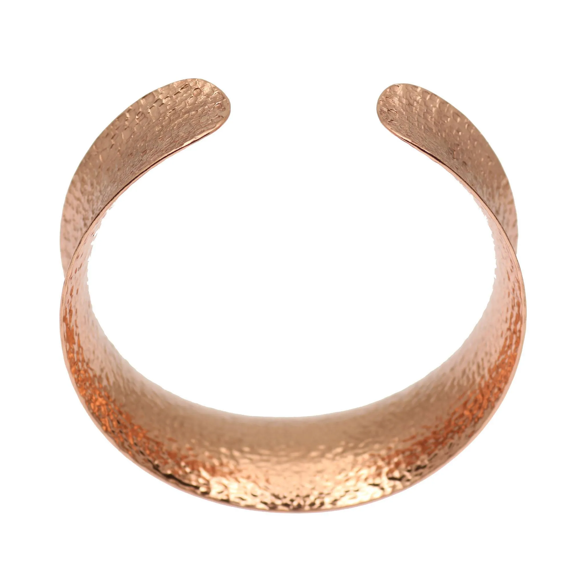 Texturized Copper Bangle Bracelet