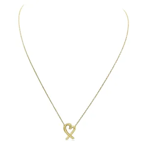 Tiffany Paloma Picasso Loving Heart Pendant Necklace -18ct Yellow Gold