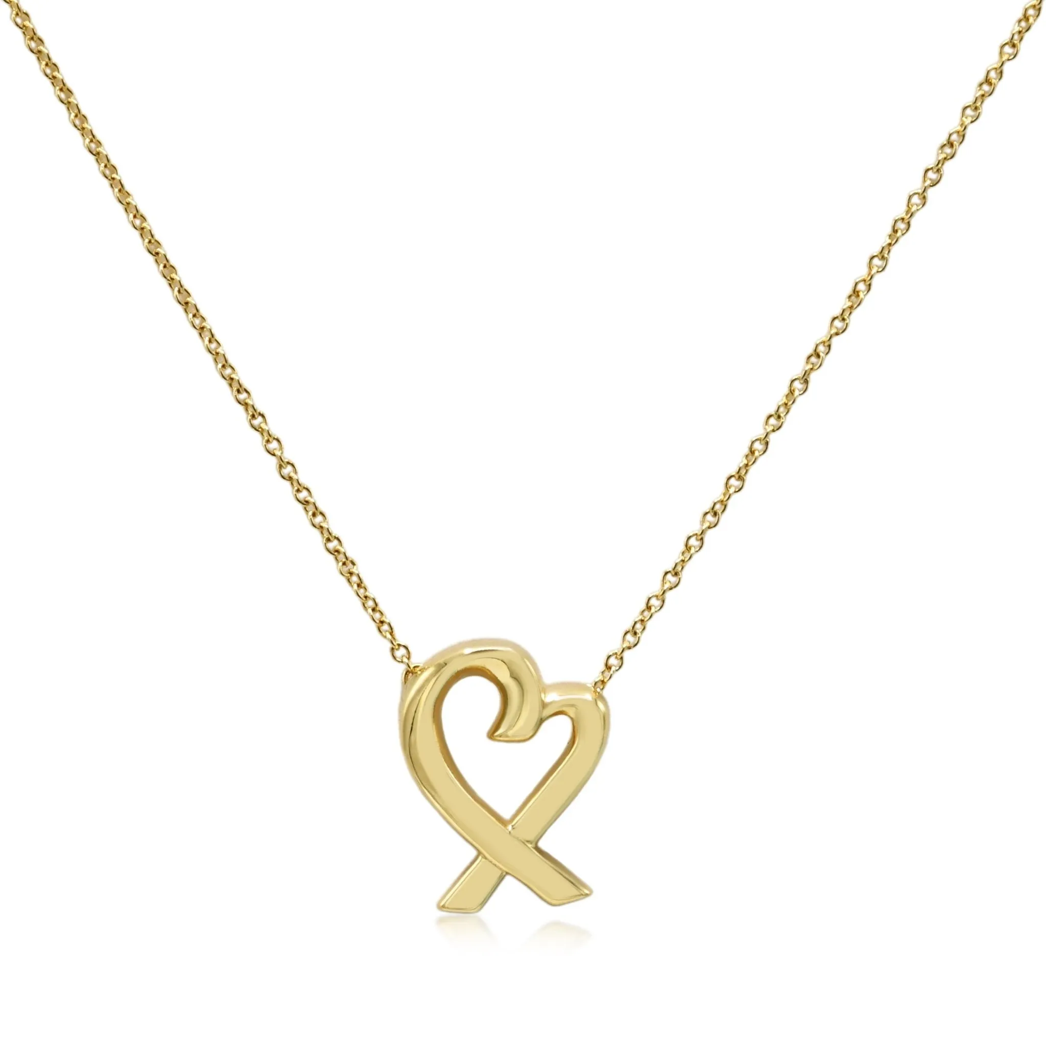 Tiffany Paloma Picasso Loving Heart Pendant Necklace -18ct Yellow Gold