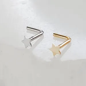 Tiny Star 14K Gold Nose Stud