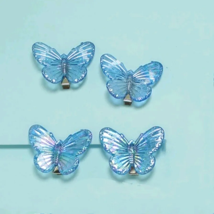 Transparent Butterfly Hair Clips (Pack of 4)