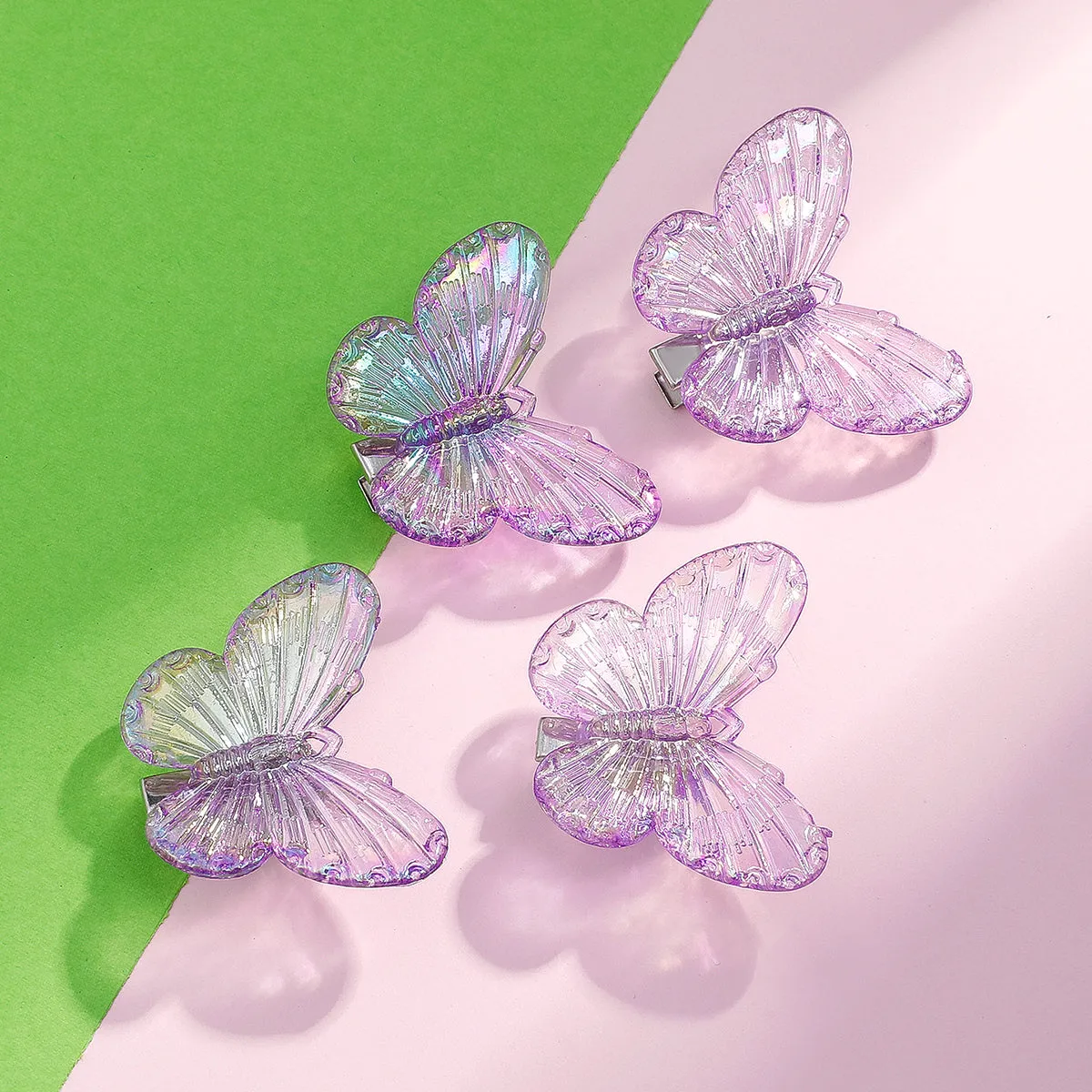 Transparent Butterfly Hair Clips (Pack of 4)