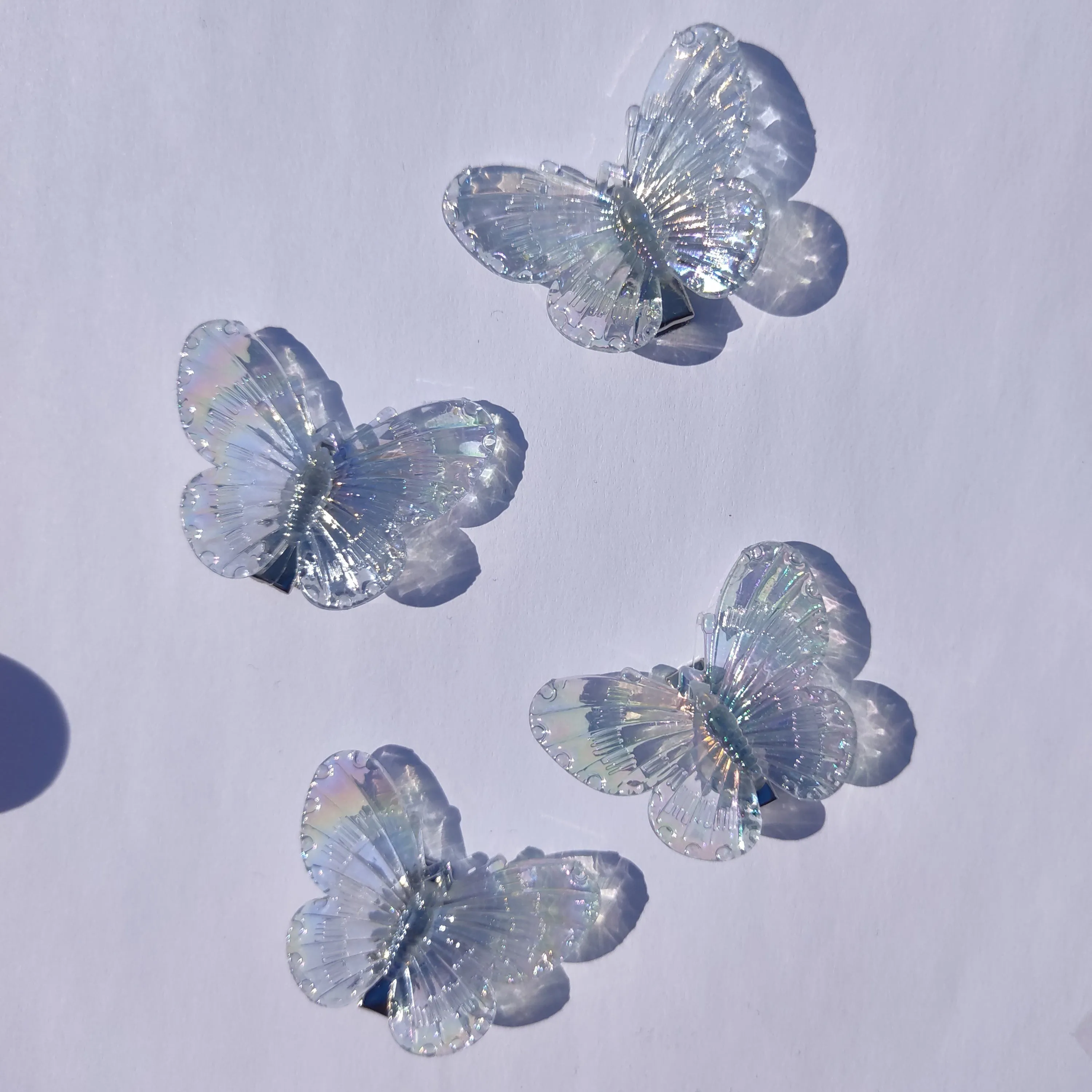 Transparent Butterfly Hair Clips (Pack of 4)