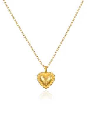 True Hammered Heart Pendant Necklace