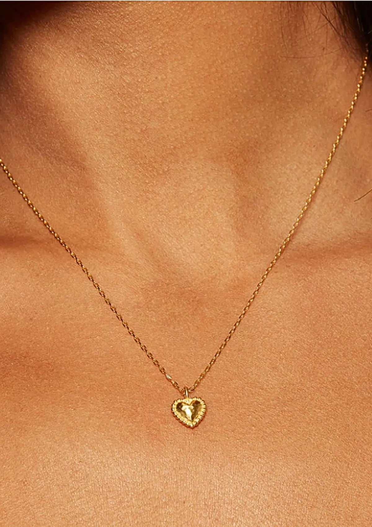 True Hammered Heart Pendant Necklace