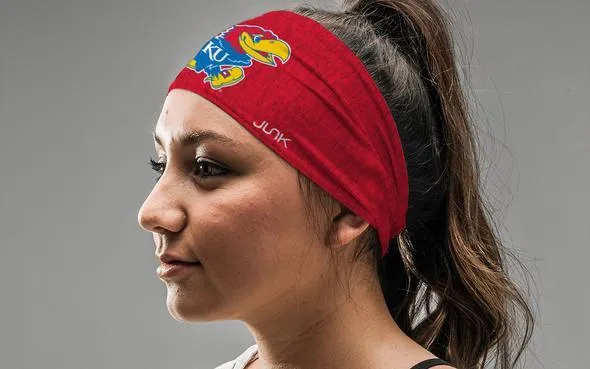 University of Kansas: Jayhawk Heathered Red Headband