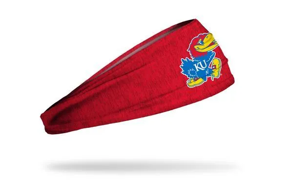 University of Kansas: Jayhawk Heathered Red Headband