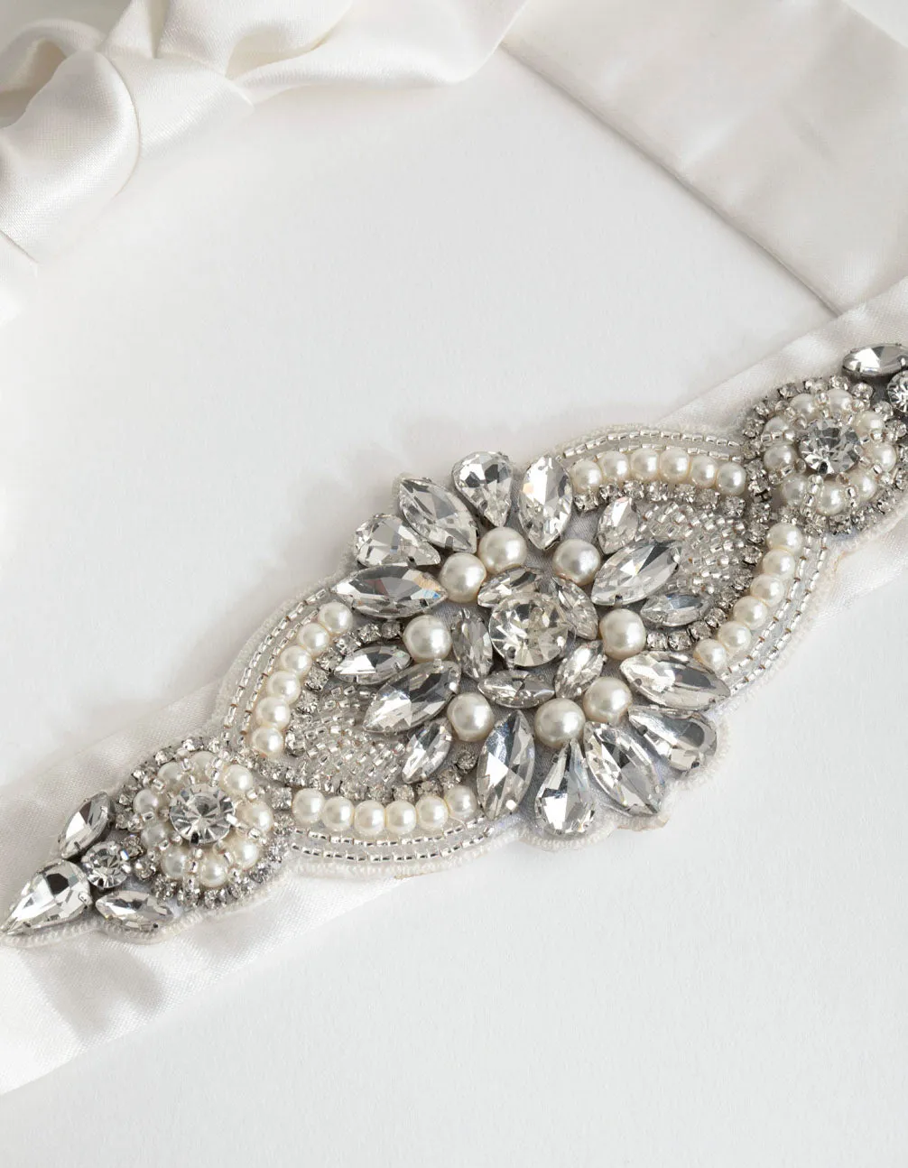 Vintage Look Beaded Detail Sash