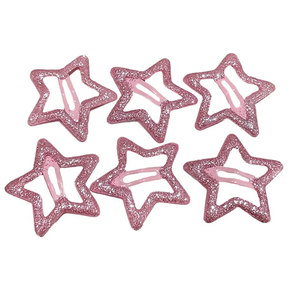 Y2K Glitter Star Hair Clips