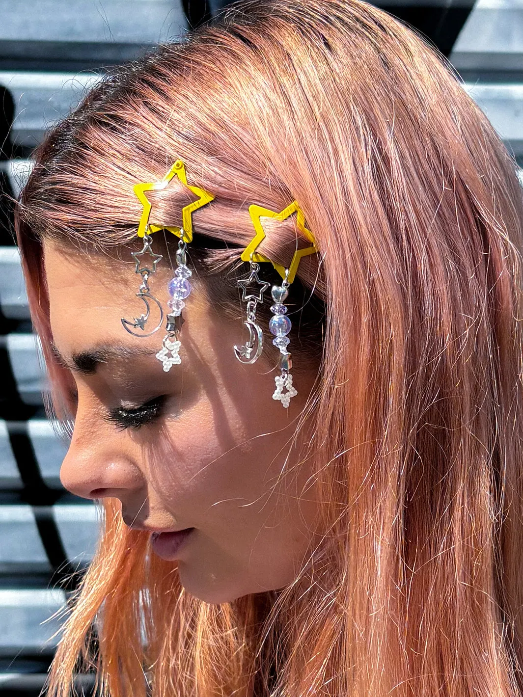 Y2K HAIR CLIPS - YELLOW